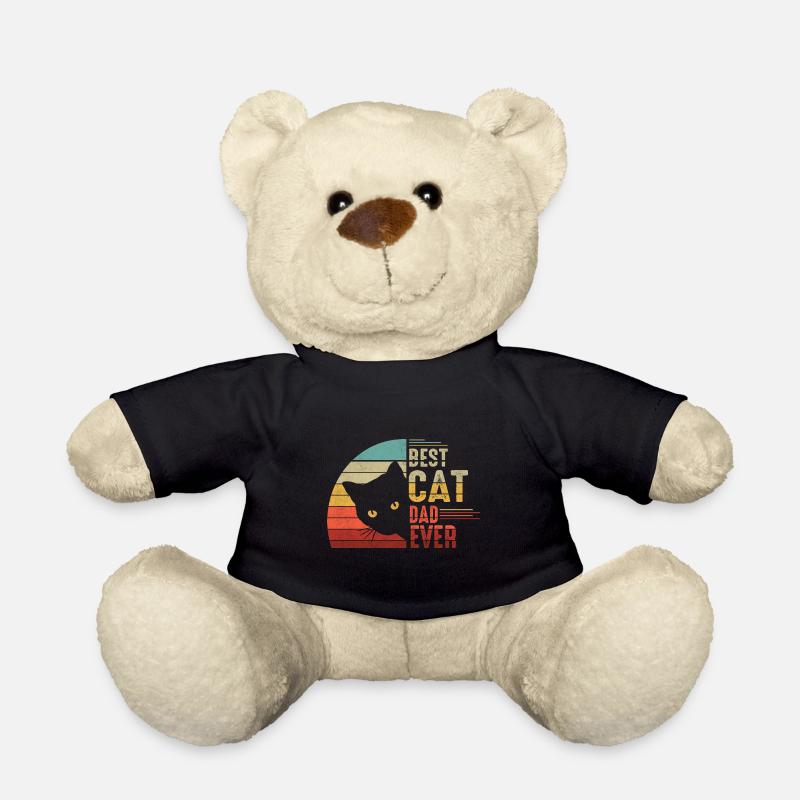 Best Cat Dad ever Vatertag Fathers Day Geschenk - Teddy - Schwarz