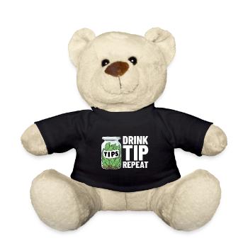 Barkeeper Trinkgeldgefäß Trinkgeld Kellner - Teddy - Schwarz - Vorne