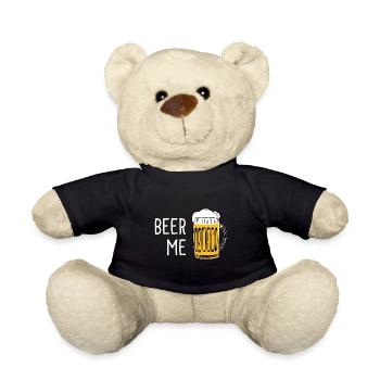 Beer Me Minimalist Beer Designs Cold Drinks - Teddy Bear - black - Front