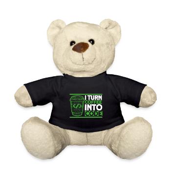 I Turn Coffee Into Code Software-Entwickler - Teddy - Schwarz - Vorne