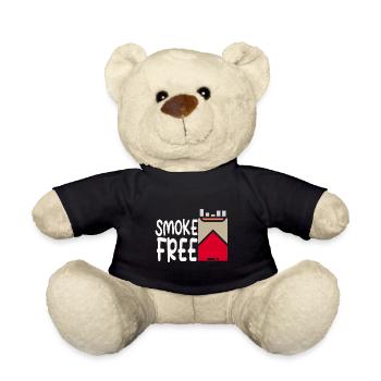 Rauchfrei Witzig Raucherentwöhnung Nichtraucher Ni - Teddy - Schwarz - Vorne