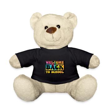 Bonne première journée drôle Bienvenue à la rentrée scolaire - Nounours - noir - Devant