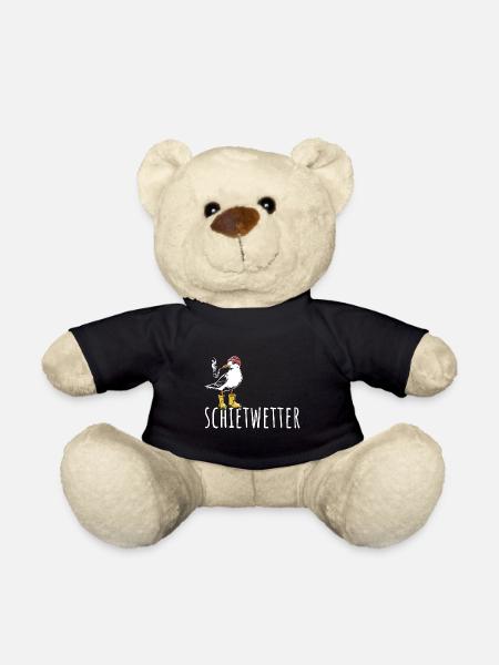 Möwe - Schietwetter - Nordsee - Geschenk - Teddy - Schwarz