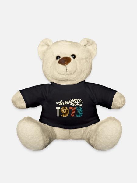 Vintage 1973 birthday retro vintage gift - Teddy Bear - black