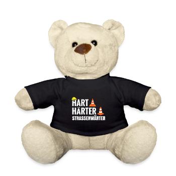 Hart Härter Straßenwärter Straßenbau Straßenbauer - Teddy - Schwarz - Vorne