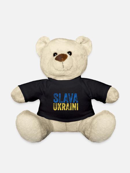 Slava Ukraini - Nounours - noir