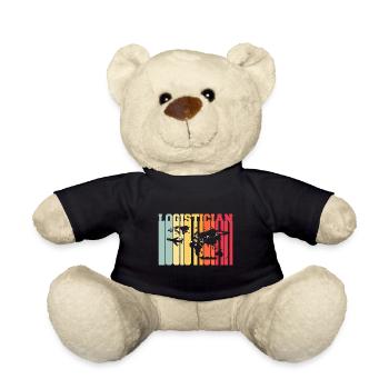Logistician Logistics Silhouettes - Teddy Bear - black - Front