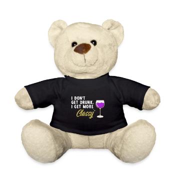Je ne me saoule pas, je deviens plus élégant Al - Nounours - noir - Devant