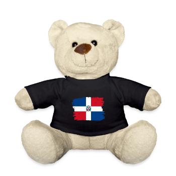 Dominican Republic Flag Dom Rep Flag Travel - Teddy Bear - black - Front