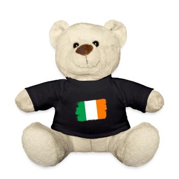 Irland Flagge Vintage Irische Fahne Dublin - Teddy - Schwarz - Vorne