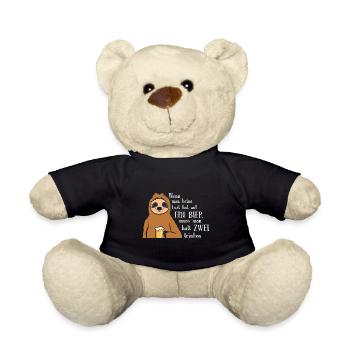 Keine Lust Hat Auf Ein Bier Muss Man Zwei Trinken - Teddy - Schwarz - Vorne