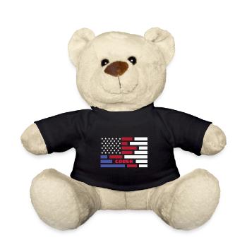 American Flag Coder Coding Computer Nerd - Teddy - Schwarz - Vorne