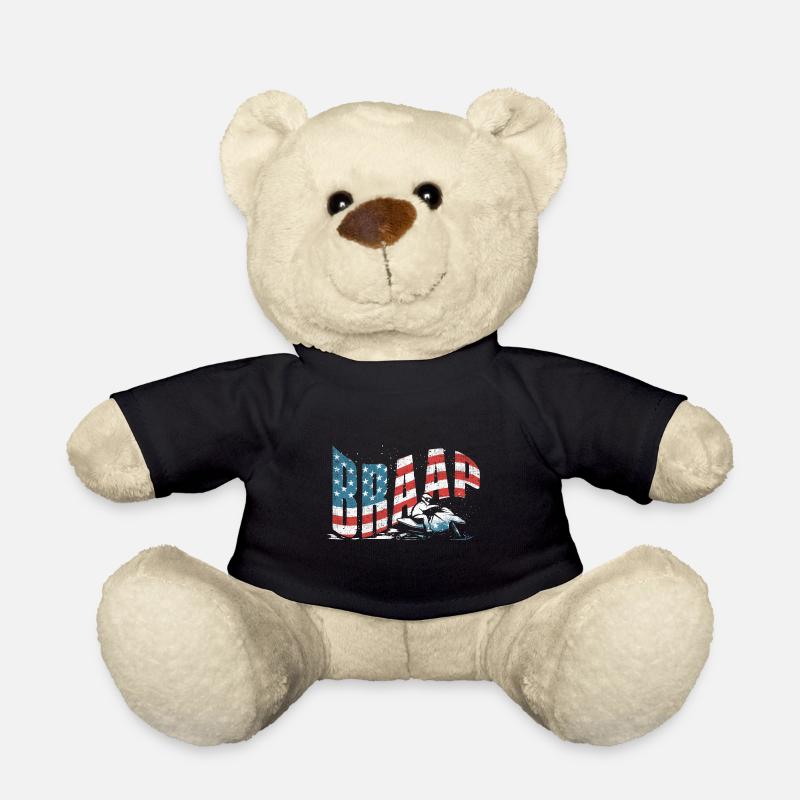 Braap Snowmobile Riding Snowmobiling Snowmobiler - Teddy - Schwarz
