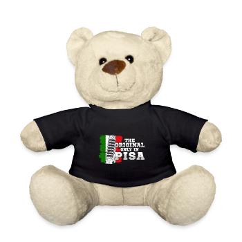 Schiefe Turm von Pisa Spruch Italien - Teddy - Schwarz - Vorne