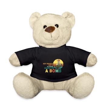 Nicht zerbrechlich wie eine Blume, sondern eine - Teddy - Schwarz - Vorne