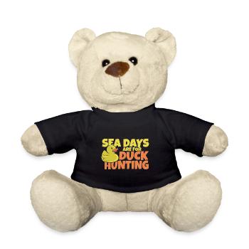 Cruise Vacation Sea Days Are For Duck Hunting - Teddy Bear - black - Front