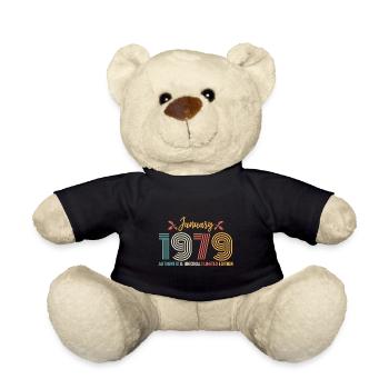Januar 1979 Geburtstag Januar 1979 Retro - Teddy - Schwarz - Vorne