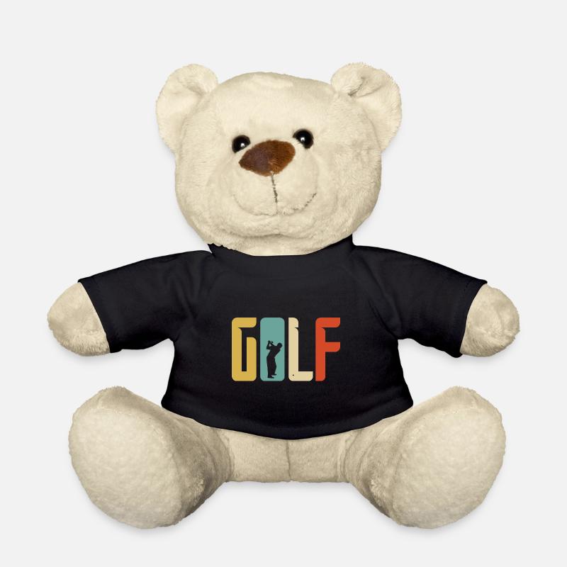 Golf Geschenk Retro Abschlag - Teddy - Schwarz