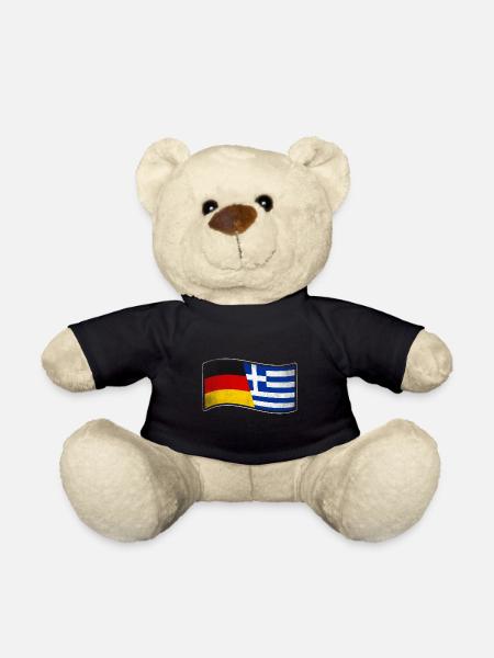 Griechenland Design für stolze Deutsch-Griechen - Teddy - Schwarz