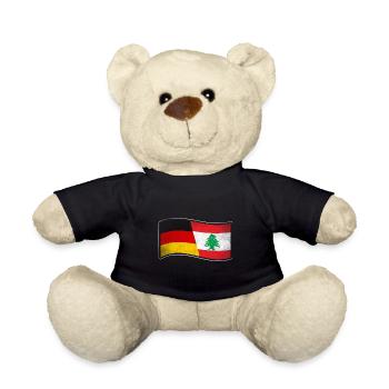 Libanon Design für stolze Deutsch-Libanesen - Teddy - Schwarz - Vorne