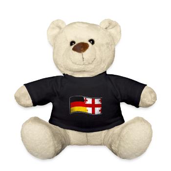 Georgien Design für stolze Deutsch-Georgier - Teddy - Schwarz - Vorne