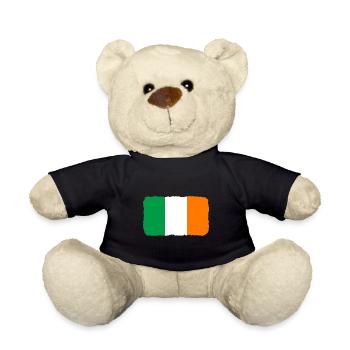 Irland Flagge Vintage Irische Fahne Dublin - Teddy - Schwarz - Vorne