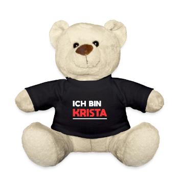 Krista Name Spruch für stolze Kristas - Teddy - Schwarz - Vorne