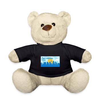 San Antonio Texas Skyline Design für stolze San - Teddy - Schwarz - Vorne