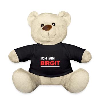Birgit Name Spruch für stolze Birgits - Teddy - Schwarz - Vorne