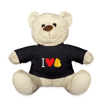 Käse Ich Liebe Käse - Teddy - Schwarz - Vorne