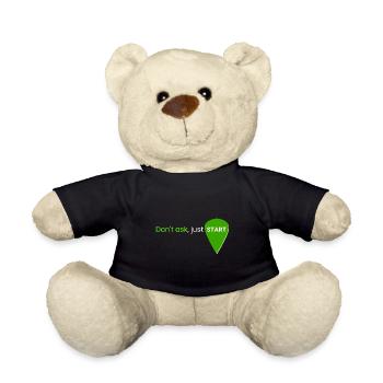 Don't ask, just start - Teddy Bear - black - Front