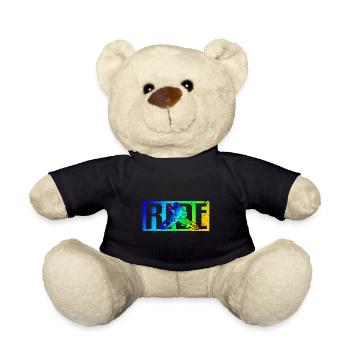 MTB Spruch RIDE Mountainbike Downhill - Teddy - Schwarz - Vorne