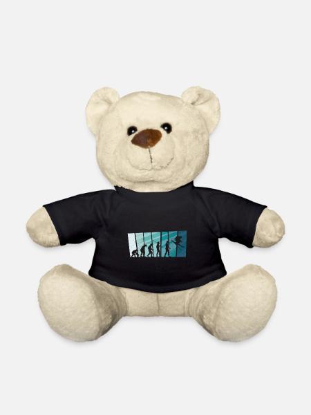 Skiing Evolution Vintag Winter Sport Ski - Teddy - Schwarz