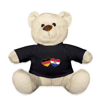German Croatian Friendship - Gift - Teddy Bear - black - Front