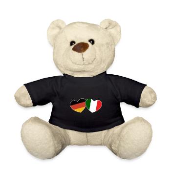 German Italian Friendship - Gift - Teddy Bear - black - Front