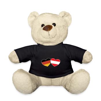 German Austrian Friendship - Gift - Teddy Bear - black - Front