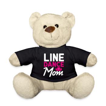 Line Dance Mom Linedance Mommy Gift - Teddy Bear - black - Front