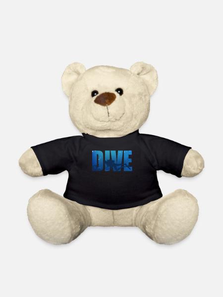 Dive Plongeur T-shirt & cadeau - Nounours - noir