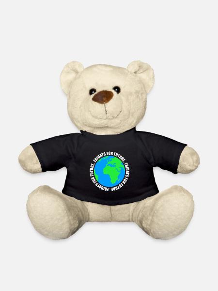 Fridays For Future Stop Klima Co2 Protest Geschenk - Teddy - Schwarz