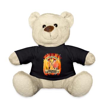 Pompiers camaraderie cadeau volontaire - Nounours - noir - Devant