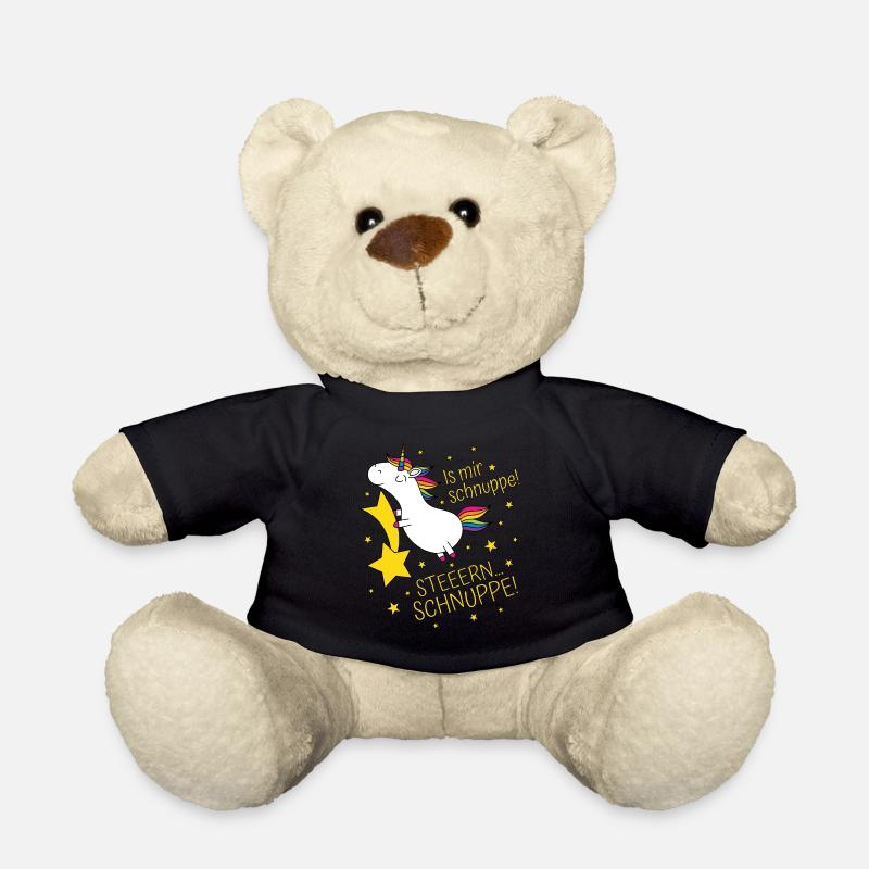 Einhorn Sprüche Is Mir Schnuppe Steeern...Schnuppe - Teddy - Schwarz