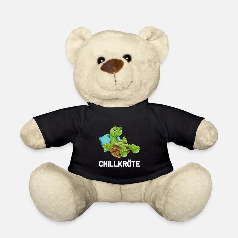 Chillkröte Schildkröte Chillen Turtle Geschenk - Teddy - Schwarz