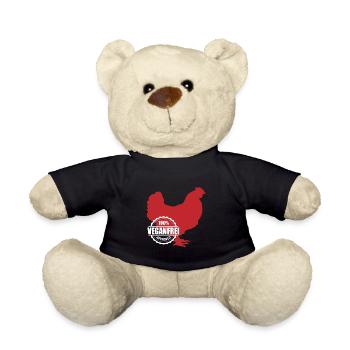 vegan frei Anti-Vegetarier Fleischliebhaber Huhn - Teddy - Schwarz - Vorne