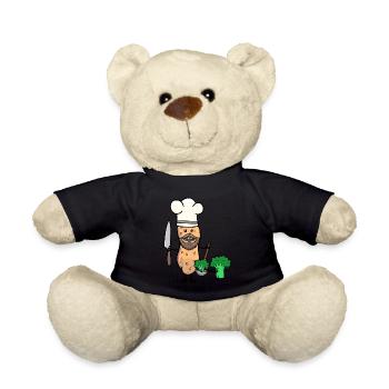 Save Vegan Vegetable Peanut Cook Healthy Cooking - Teddy Bear - black - Front