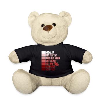 Vater Papa Computerspieler Gamer Zocker Zocken - Teddy - Schwarz - Vorne