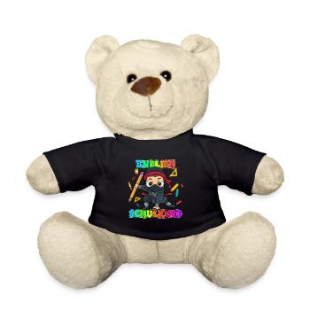 Einschulung Schulkind Ninja 1. Klasse Schulanfang - Teddy - Schwarz - Vorne