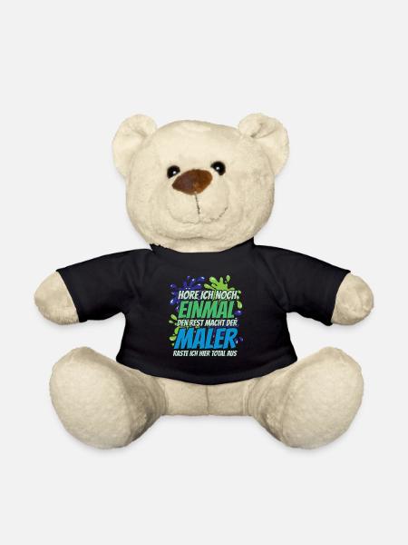 Maler Farbe Malerei Kunst Künstler Geschenk - Teddy - Schwarz