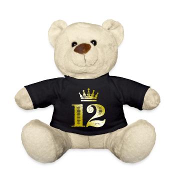12 Number Crown Gold - Teddy Bear - black - Front