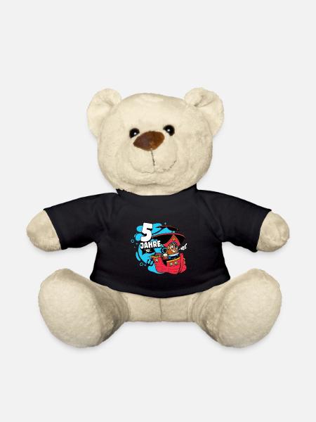 5 Jahre Pirat 5 Geburtstag Junge - Teddy - Schwarz
