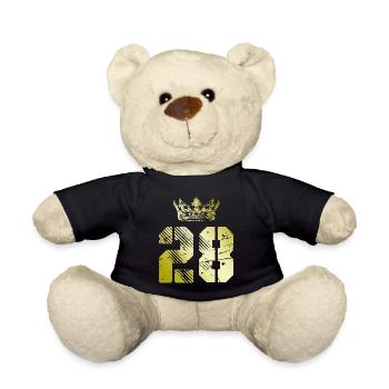 28 Number crown - Teddy Bear - black - Front